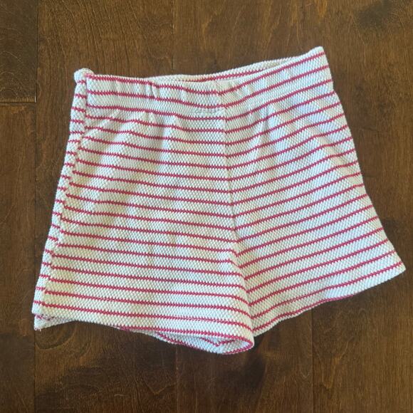 Vince Camuto Girls Skort Shorts Size 4 High Waisted Knit Pink Striped Feminine - Picture 4 of 4